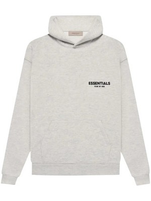 Fear Of God Essentials Hoodie Light Oatmeal Pullover Extra Small Cotton Blend