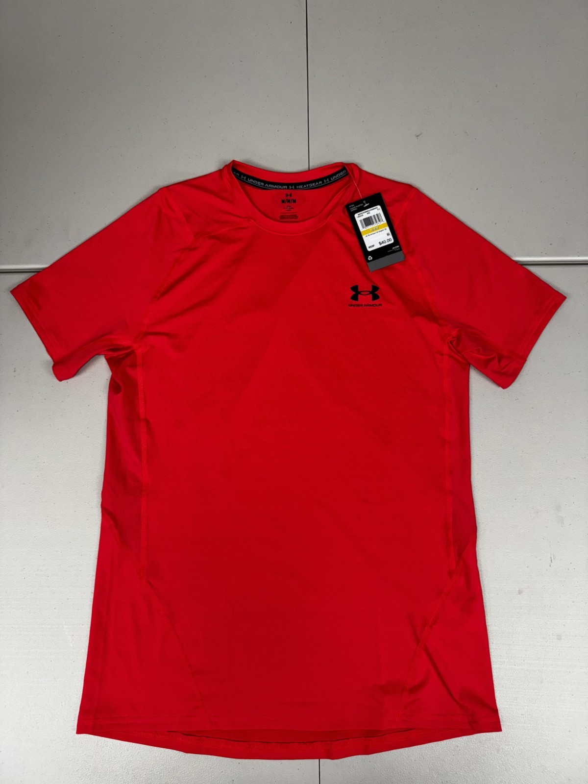 Under Armour Heat Gear Loose T-Shirt Short Sleeve Light Red Men's Pick Size