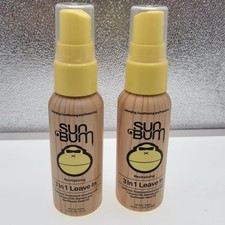 Lot x2 Sun Bum Revitalizing 3 In 1 Leave In Daily Hair treatment Travel 1.5 oz