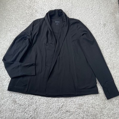 Pact Organic Luxe Essential Swing Stretch Cardigan Black Womens Medium
