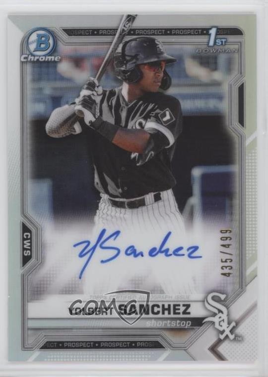 2021 Bowman Chrome Prospects Refractor 435/499 Yolbert Sanchez #CPA-YSA Auto 7c5