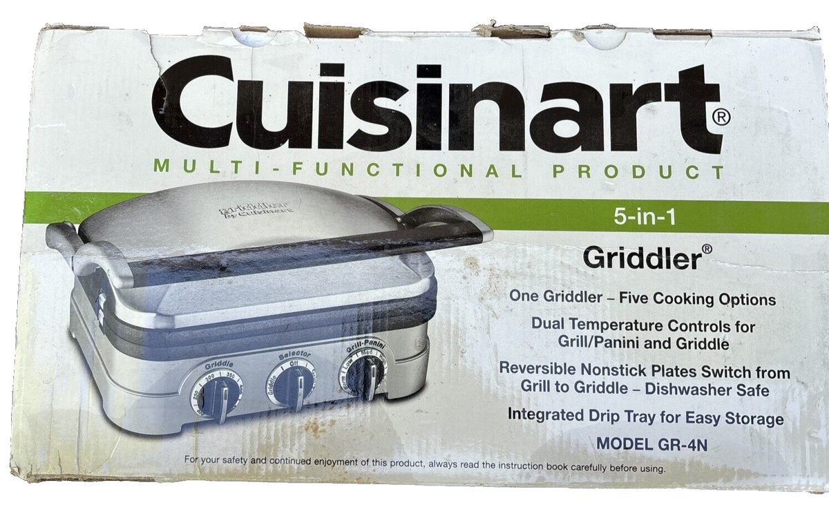 Cuisinart GR-4N Electric Griddler and Grill, 5-in-1 Stainless