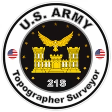 United States Army Topographer Surveyor Bumper Sticker Military Soldier Decal 5"