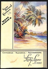 Canadian National Steamships West Indies Cruises 1937 Brochure 19pp VGC
