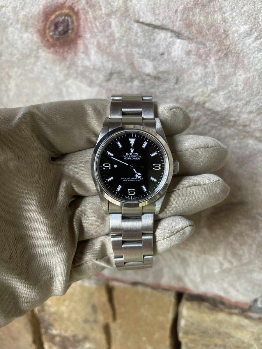 Rolex Explorer 36mm 114270 Men's Black Watch with Original Rolex Explorer 36mm 114270 Men's Black Watch with Original