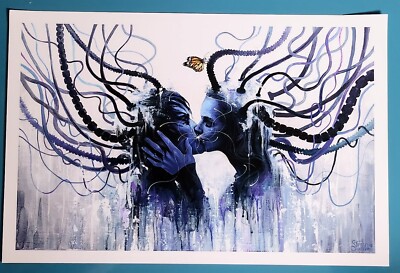 ''Equilibrium'' by Eva Gamayun (aka Tanya Shatseva) OG Surrealist Art Print. 12x8''
