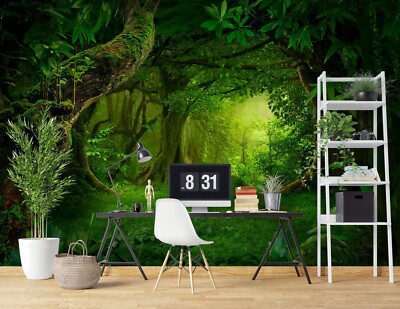 3D Green Forest E854 Wallpaper Mural Paper Wall Print Indoor Murals CA Honey
