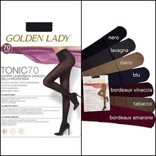 Golden Lady Tonic matte opaque velvety microfiber tights with lycra 3D 70 Den