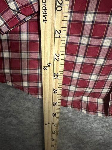 Hope And Henry Shirt Boys Large Organic Cotton Red Plaid White Preppy Buttons - Picture 5 of 13