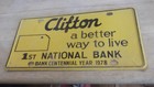 front tag Clifton Ks 1st National Bank 1978 — photo 3