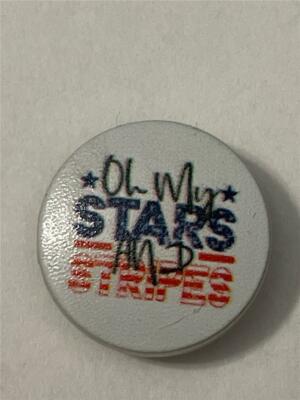 Fit Ginger Snap Oh my Stars and Stripes Red white blue 18mm  / 20mm Snap P8670