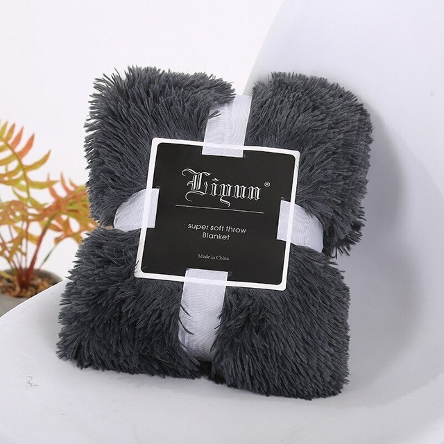 Big Fuzzy Blanket Thick Warm Huge Fluffy Throw Blankets Bedding White