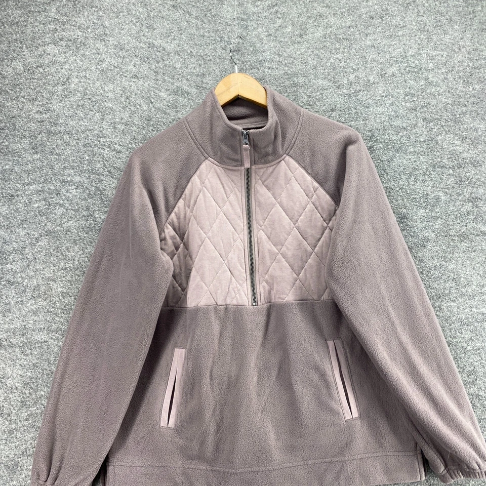 Chaqueta Maurices Mujer M Gris Medio Polar Cremallera Cuello Alto Manga Larga Informal Foto 3 de 4