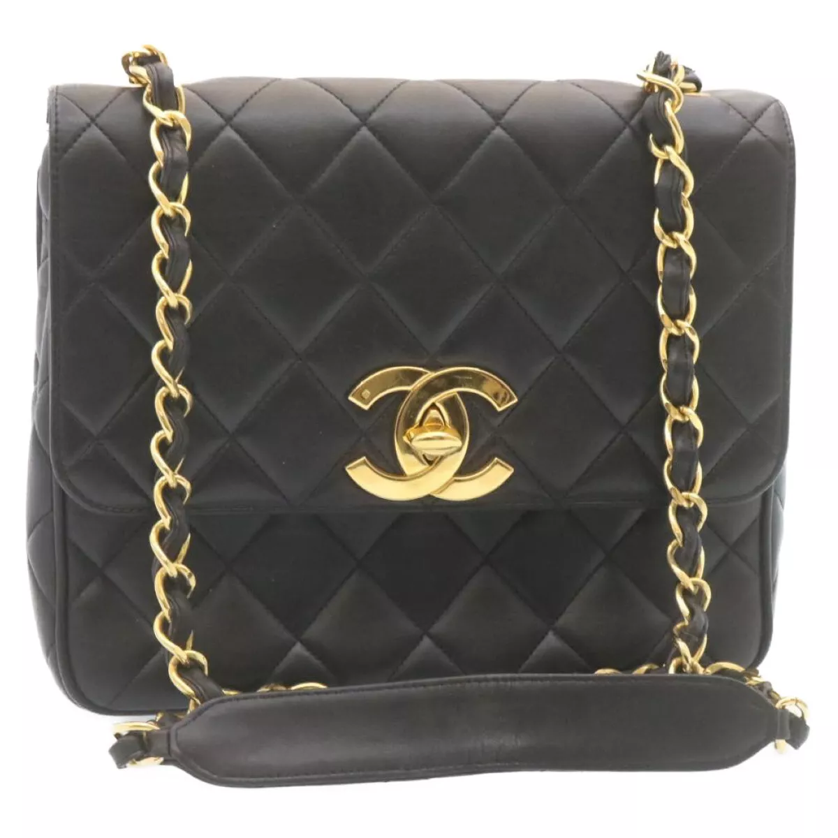Handbags Chanel Chanel Mini Classic Handbag Timeless CC Flap Black Quilted Canvas Clutch