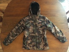 Levi's Youth Green Camo Camouflage Full Zip Fleece Lined Hooded Jacket 12-13 Yrs