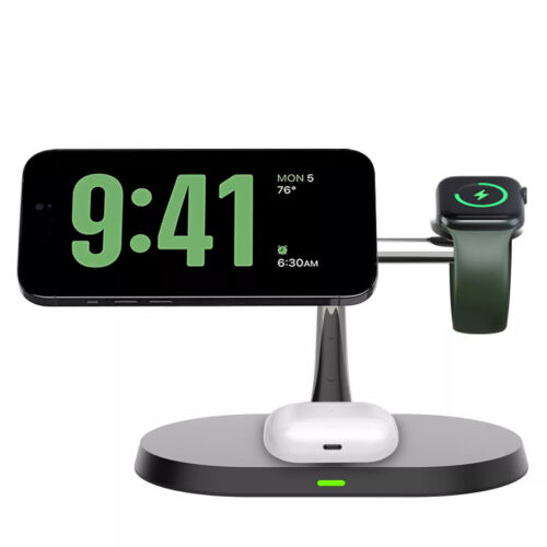 3in1 15W Magnetic Wireless Charger Stand For iWatch AirPod iPhone 16 15 14 13Pro - Picture 2 of 14