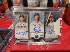 2023 Museum Collection Matt Olson Pete Alonso Rhys Hoskins TRIPLE AUTO 4/5 SEAL