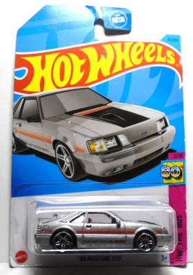 2021 HOT WHEELS HW: THE '80S '84 FORD MUSTANG SVD SILVER 1:64 DIECAST CAR - NEW
