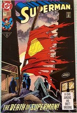 Superman #75 High Grade NM Death of Superman DC Comics 