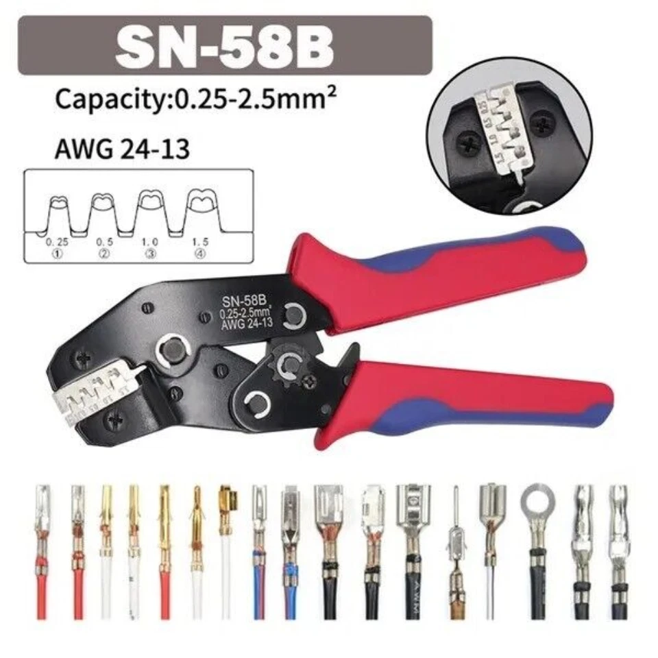 7 PCS Multifunktionale Crimpzangen Set Crimpzange Aderendhülsenzange Presszange - Bild 2 von 4