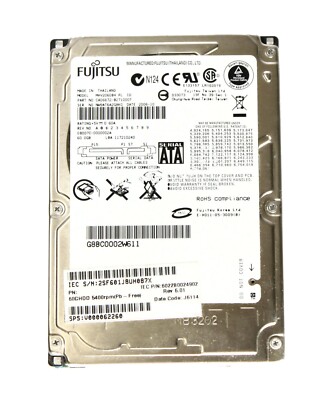 Fujitsu MHV2060BH CA06672-B271000 Festplatte 2,5'' 60GB SATA 5400 U/min