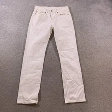 LEVI'S 514 Jeans Mens (29 Inch Waist) (32 Inch Leg) Regular Fit White