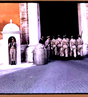 1970s Quirinale Palace Guards Soldiers Rome Italy Photo Slide Org Kodak
