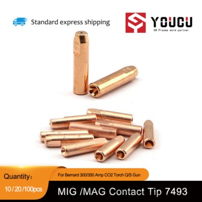 10 /20pcs For Bernard MIG 300/350 Amp Welding Torch Gun 7493 (3/32'') Contact Tip