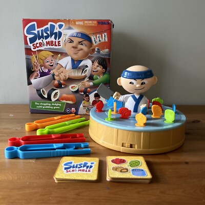 Tomy Sushi Scramble Kinder Action Brettspiel Alter 5+ Weihnachtsgeschenk motorische Fähigkeiten