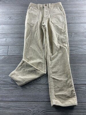 Kancan 90s Straight Stretch Corduroy Pants Women’s Size 26 Ivory Beige 