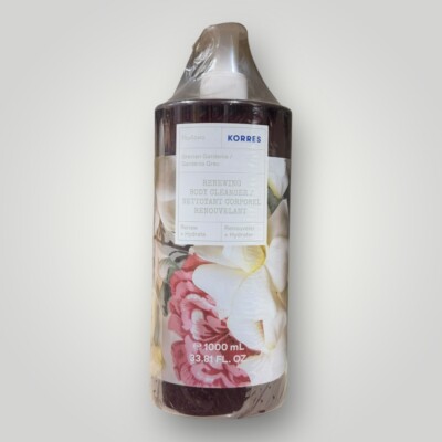 Korres GRECIAN GARDENIA Renewing Body Cleanser 33.81 Fl Oz Jumbo NEW SEALED