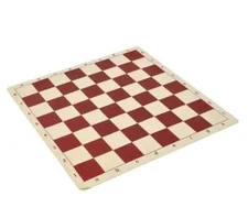 Wholesale Chess 20" Tournament Silicone Roll-Up Chess Board - Red