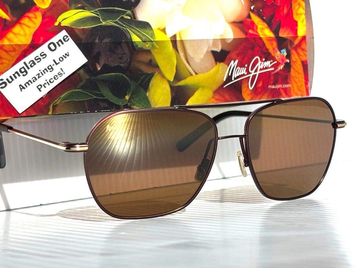 NEW Maui Jim MANO Pilot Brown POLARIZED HCL Bronze Lens Sunglass