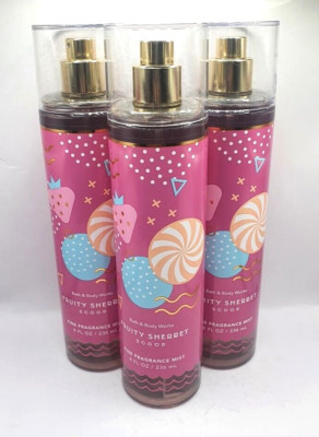 BATH AND BODY WORKS FRUITY SHERBET SCOOP BODY MIST 8 FL OZ (SET OF 3)