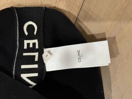 Celine Paris Black Knit Zipped Crop Top Size S NWOT - Picture 3 of 4