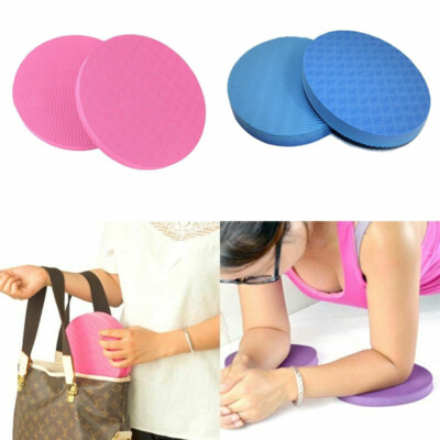 2PCS Round Yoga Mat Knee Elbow Pad, Exercise & Fitness Foam Non Slip