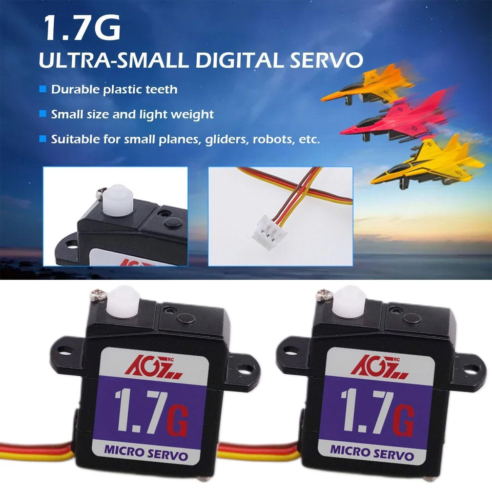 Ultra Nano Sub Micro Servo 1.7g für RC Segelflugzeug Flugzeug Drohne Robote - Bild 4 von 4