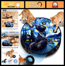Interactive Cat Toy - Motion Activated Ball  7-Hole Play Mat, Hide  Seek Game