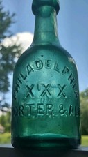 DEARBORN 83 3d AVE. N.Y. PHILADELPHIA XXX PORTER & ALE Antique Blobtop Bottle