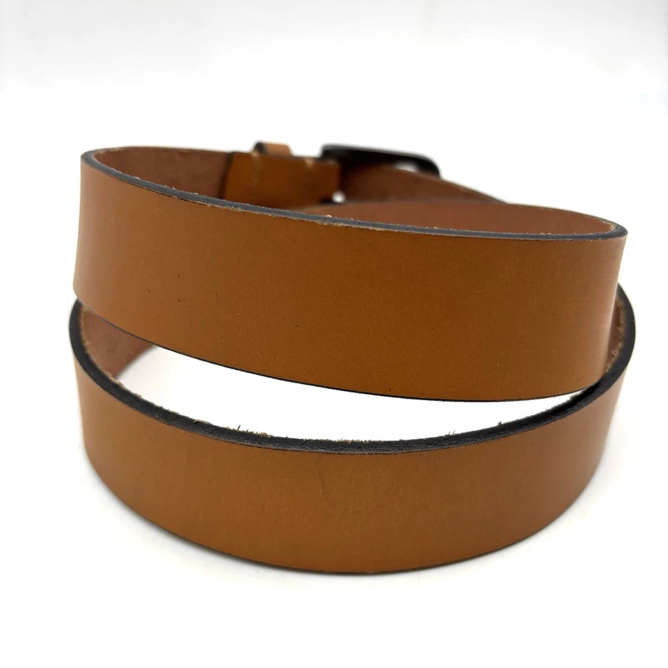 Cinturón Timberland vintage años 90 00 cuero genuino tostado para hombre 33-37" hecho en EE. UU. Foto 2 de 4