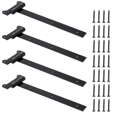 Gate Hinges Heavy Duty Door Hinges 24 inch with 28 Mounting Screws for Gates,...