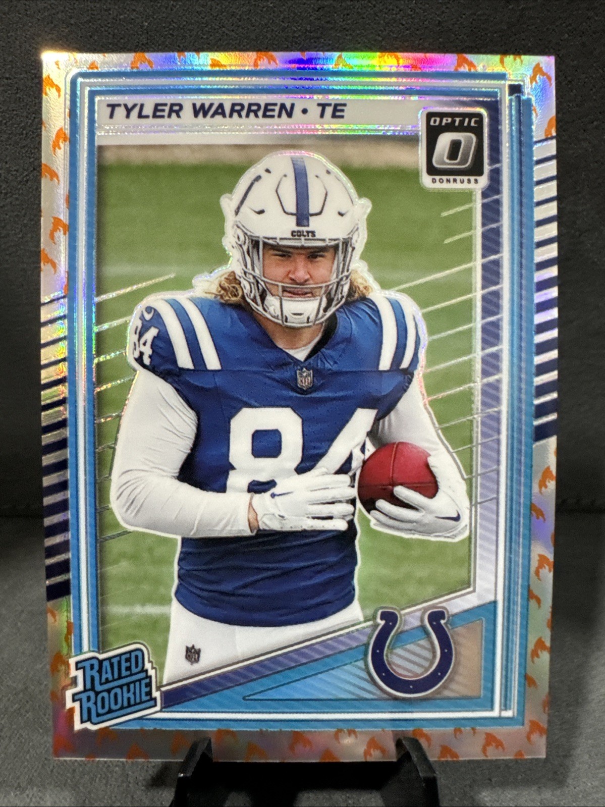 2025 Donruss Optic - Rated Rookie Tyler Warren #234 Fire Emoji SSP (RC) Colts
