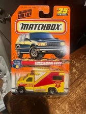 1998 Matchbox To The Rescue Ford Ambulance #25 Yellow/Red