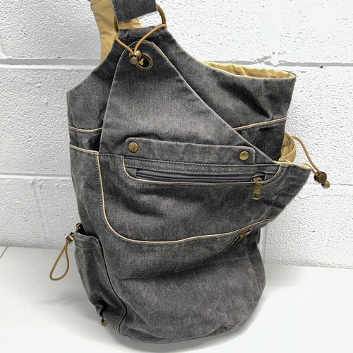 WRASCO Yoga Mat Bag Large Canvas Yoga Backpack Yoga Mat for Women & Men Grey