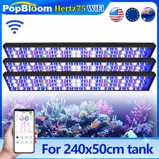 PopBloom Marine LED Aquarium Light Full Spectrum LED Light Reef Coral Fish Tank