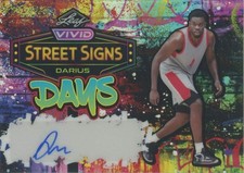 Darius Days 2022-23 Leaf Vivid Street Signs Auto #18/25 #SS-DD1