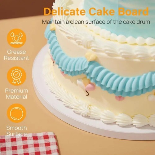 5pcs/set 6/8/10/12 Inch Cake Boards Cake Displays Tray Birthday Party - Picture 8 of 14
