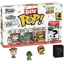 Toy Story Funko Bitty Pop 4 Pack Woody Rex Slinky & A Mystery Figure Disney Pixa