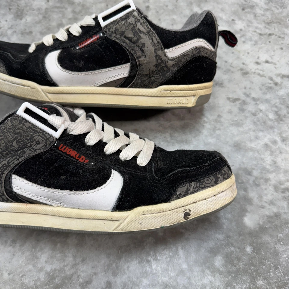 Zapatos World Industries Militia para hombre talla 9,5 gráfico de skateboarding OG Foto 3 de 4