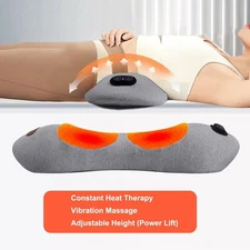 3 In 1 Electric Lumbar Support Pillow Smooth Spine Triple Fusion Back Massager